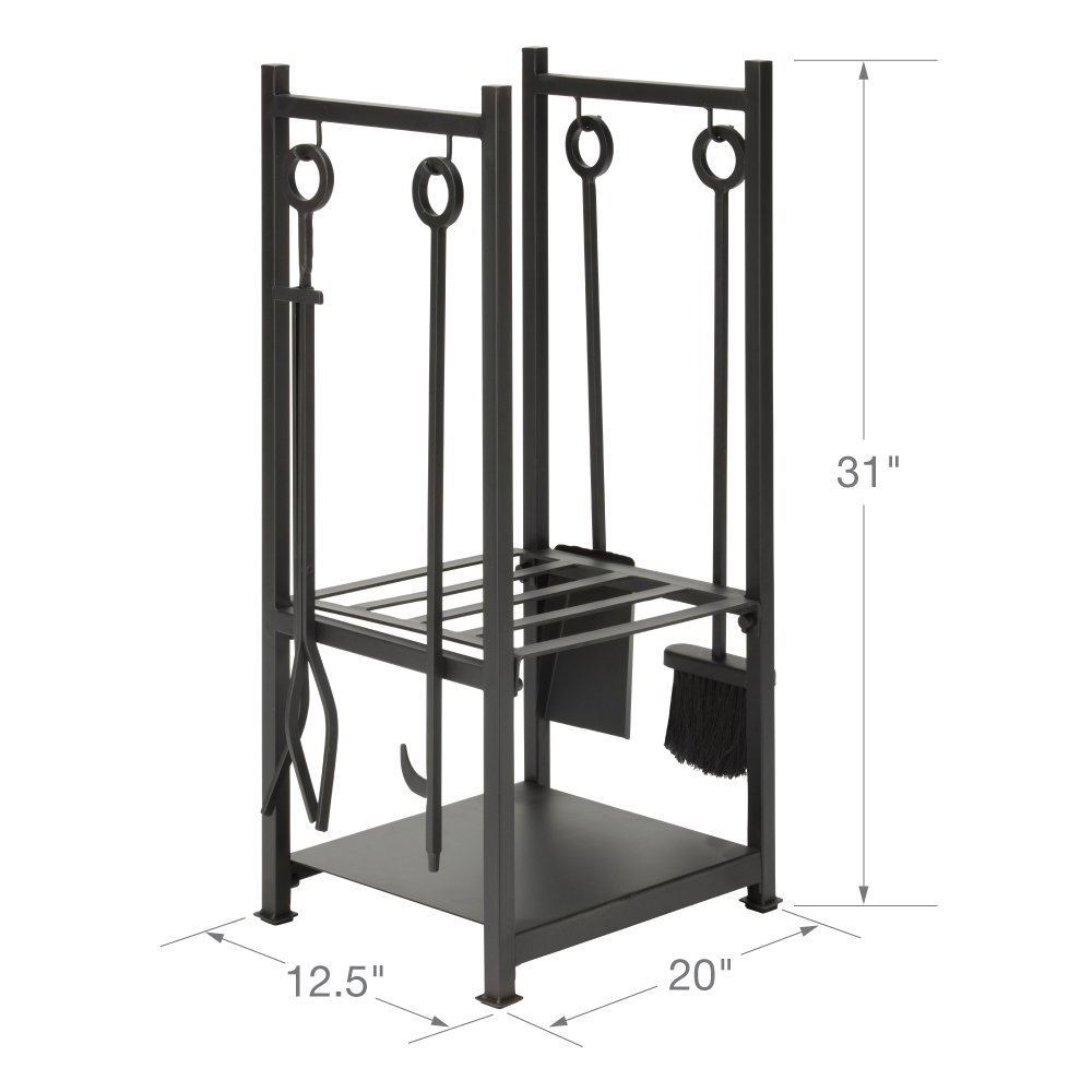 Amazon.com: UniFlame Black Wrought Iron Firewood Log Rack with